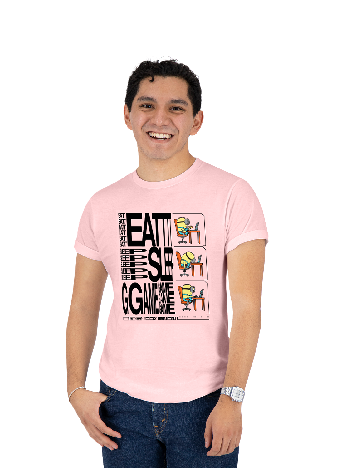 Playera Minions Eat, Sleep