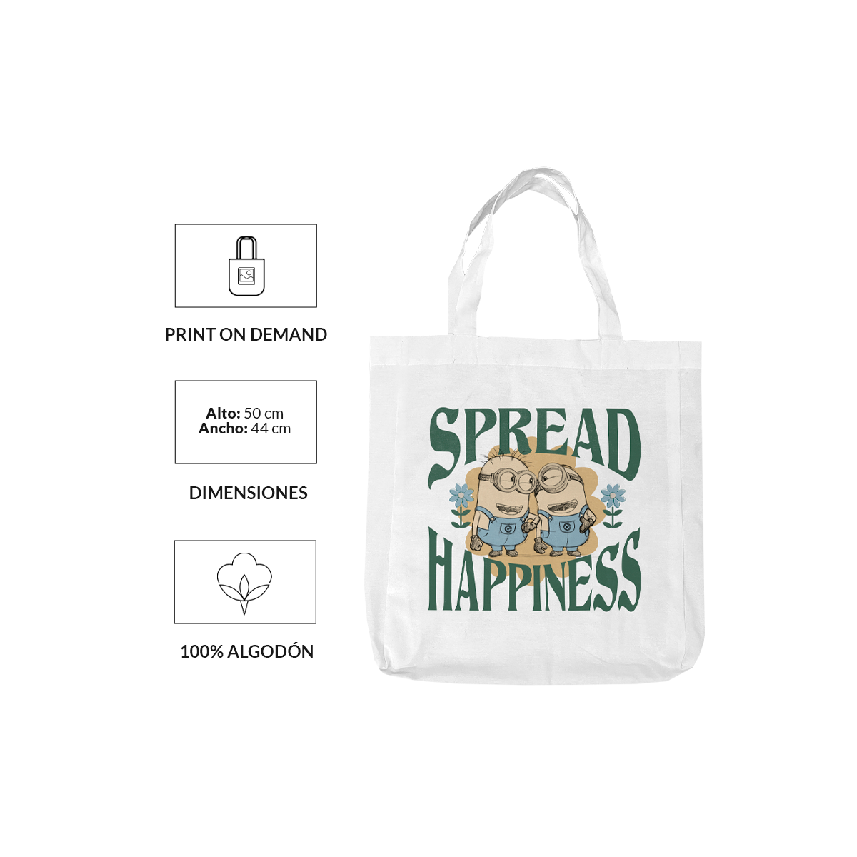 Tote Bag Minions Spread Hapiness