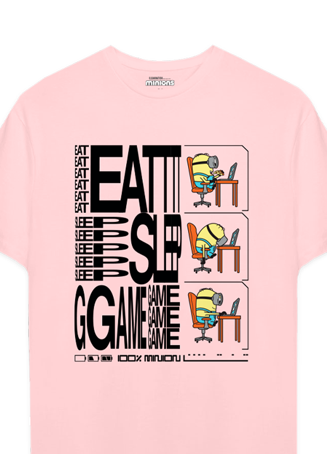 Playera Minions Eat, Sleep