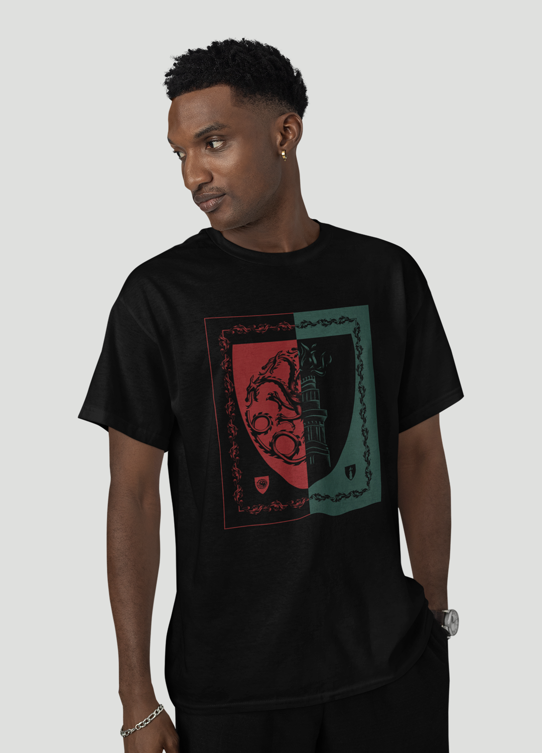 Playera House of the Dragon Black vs Green