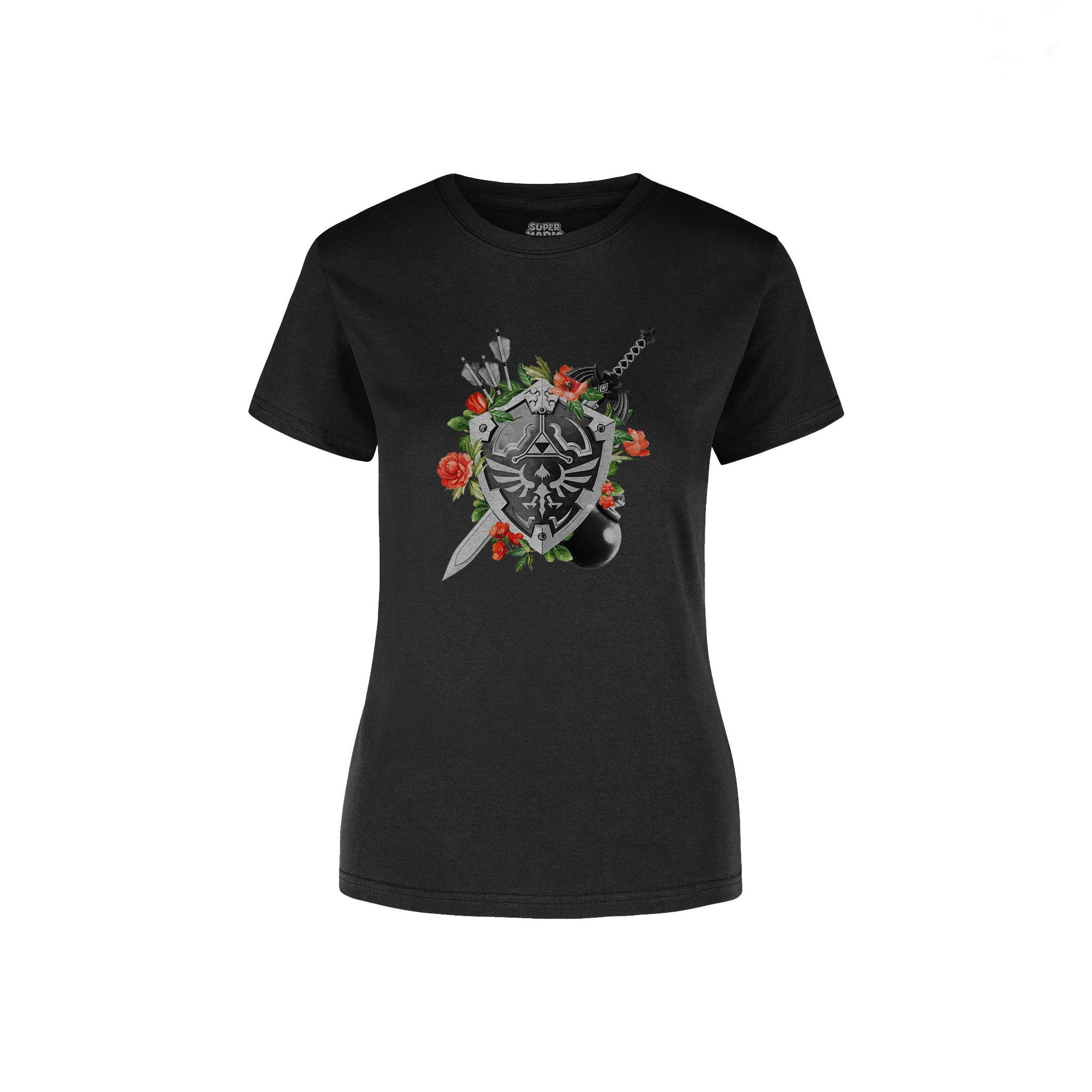 Playeras Nintendo Mujer - Flower Shield