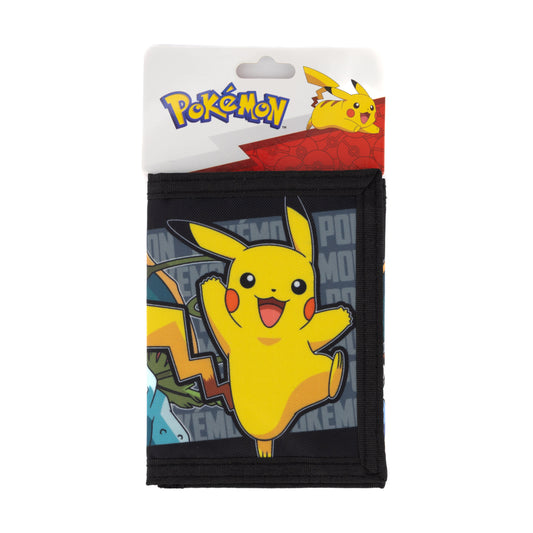 Bioworld-Cartera-Trifold-Pokemon-Logo-con-Pikachu-y-Pokemones