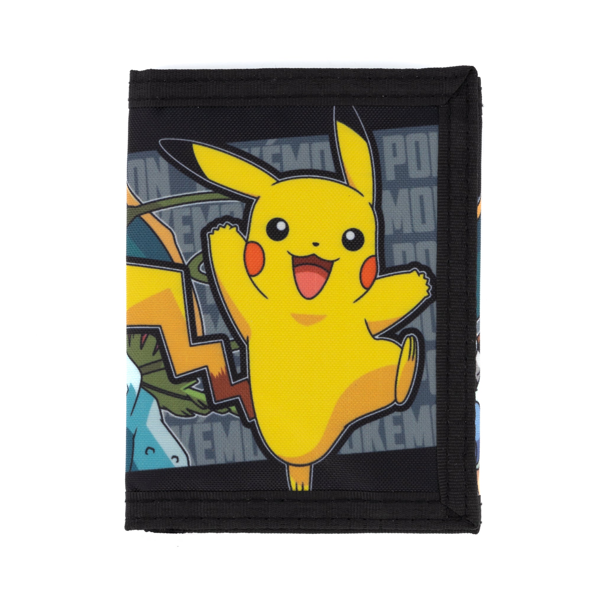 Bioworld-Cartera-Trifold-Pokemon-Logo-con-Pikachu-y-Pokemones