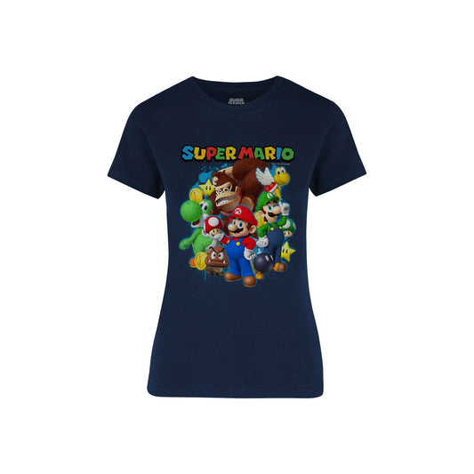 Playera Mario Bros Mujer - Graffiti