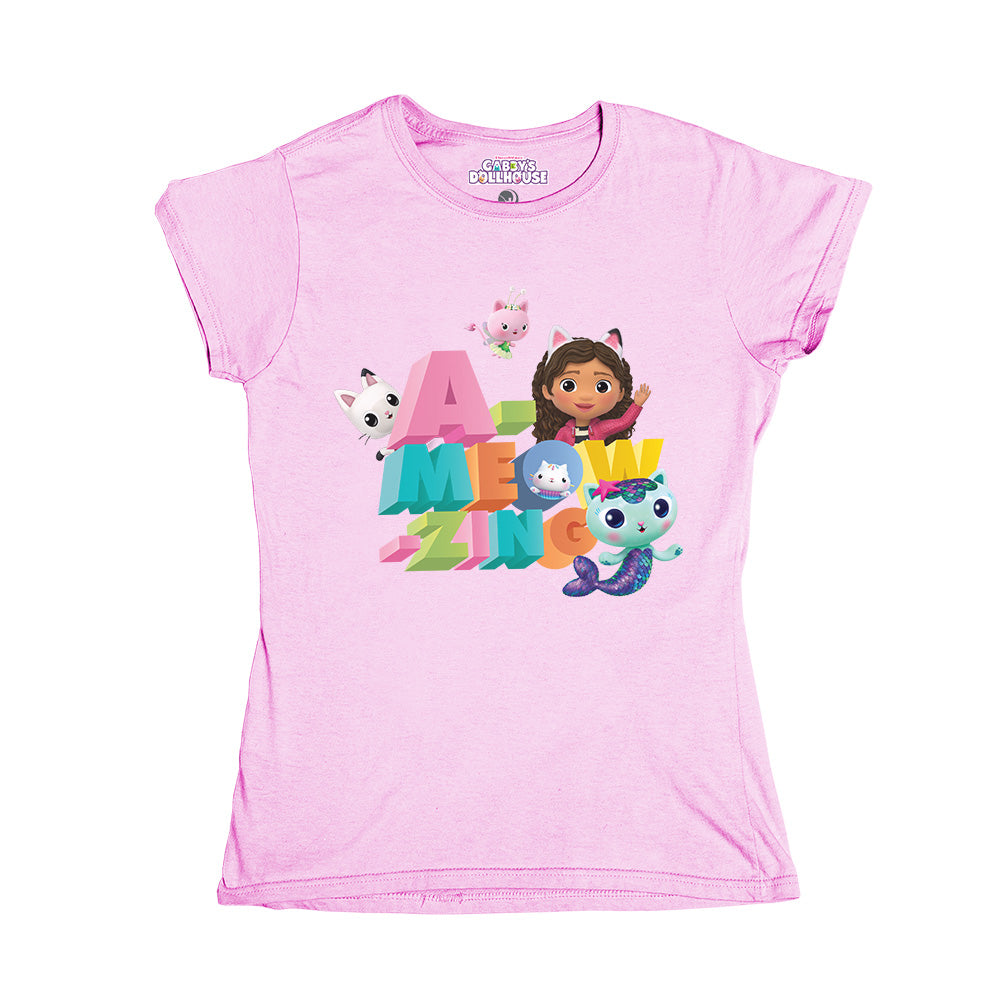 Playera Niña Gaby´s Dollhouse A-meow-zing