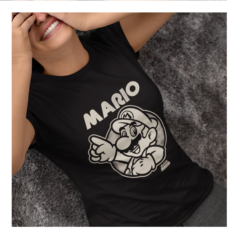 Playera Mario Bros Mujer - Mario Retro