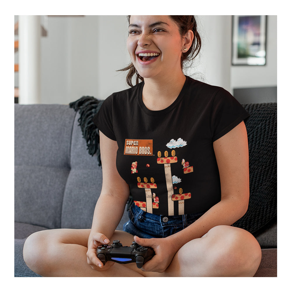 Playera Mario Bros Mujer - Level 5 Retro