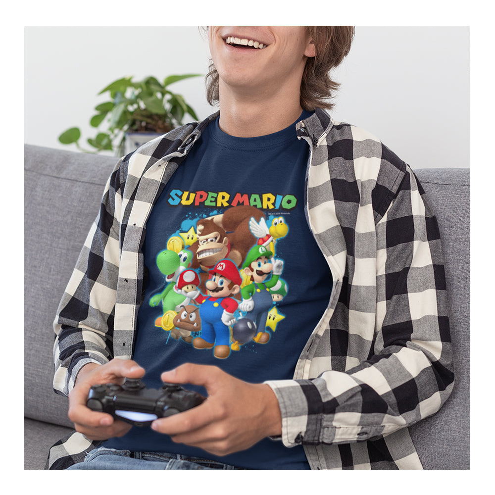 Playera Mario Bros Hombre - Graffity