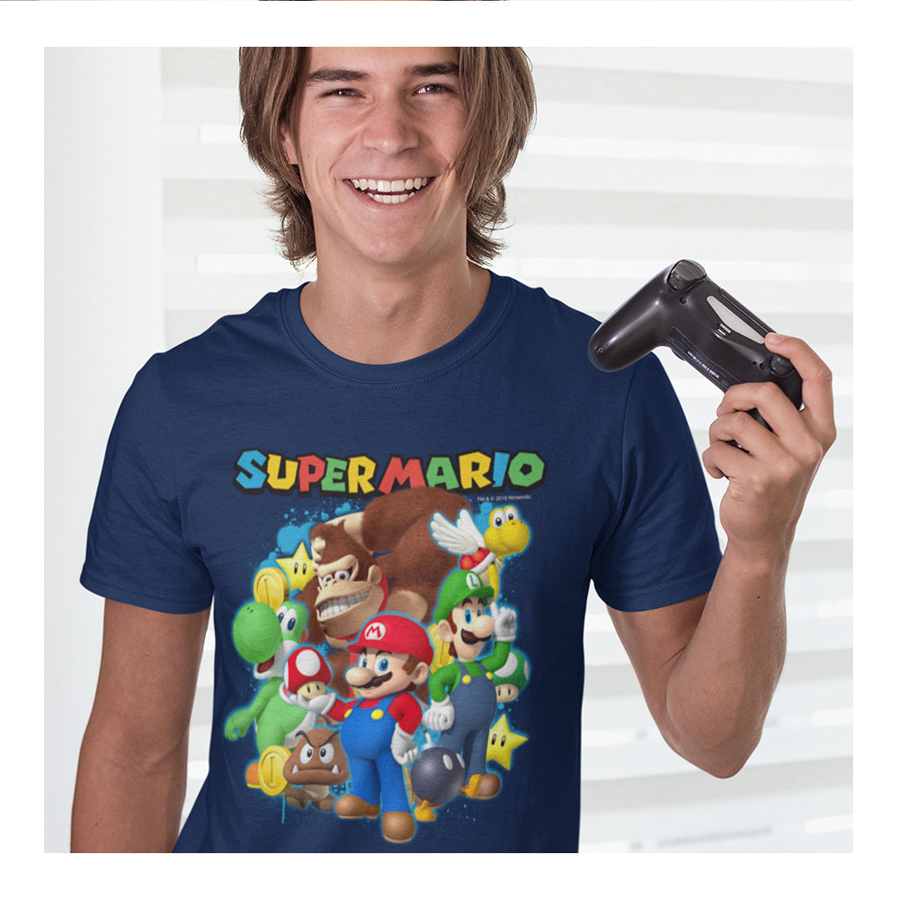 Playera Mario Bros Hombre - Graffity