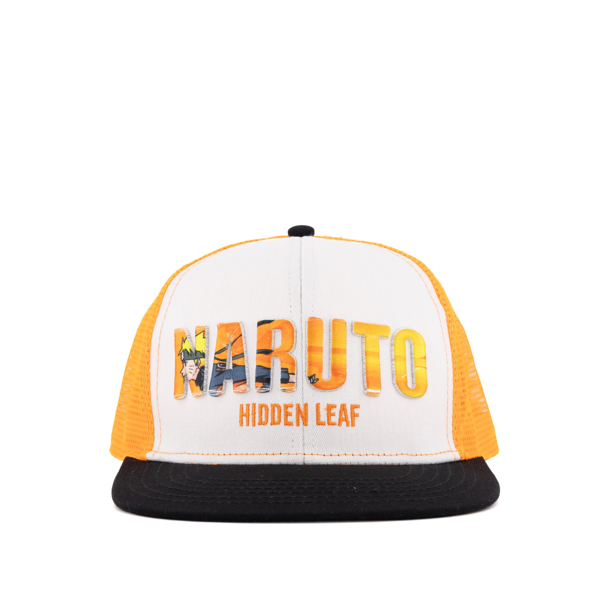 Naruto-Gorra-Visera-Plana-Trucker-Golden-Leaf-Shipuden-ajustable