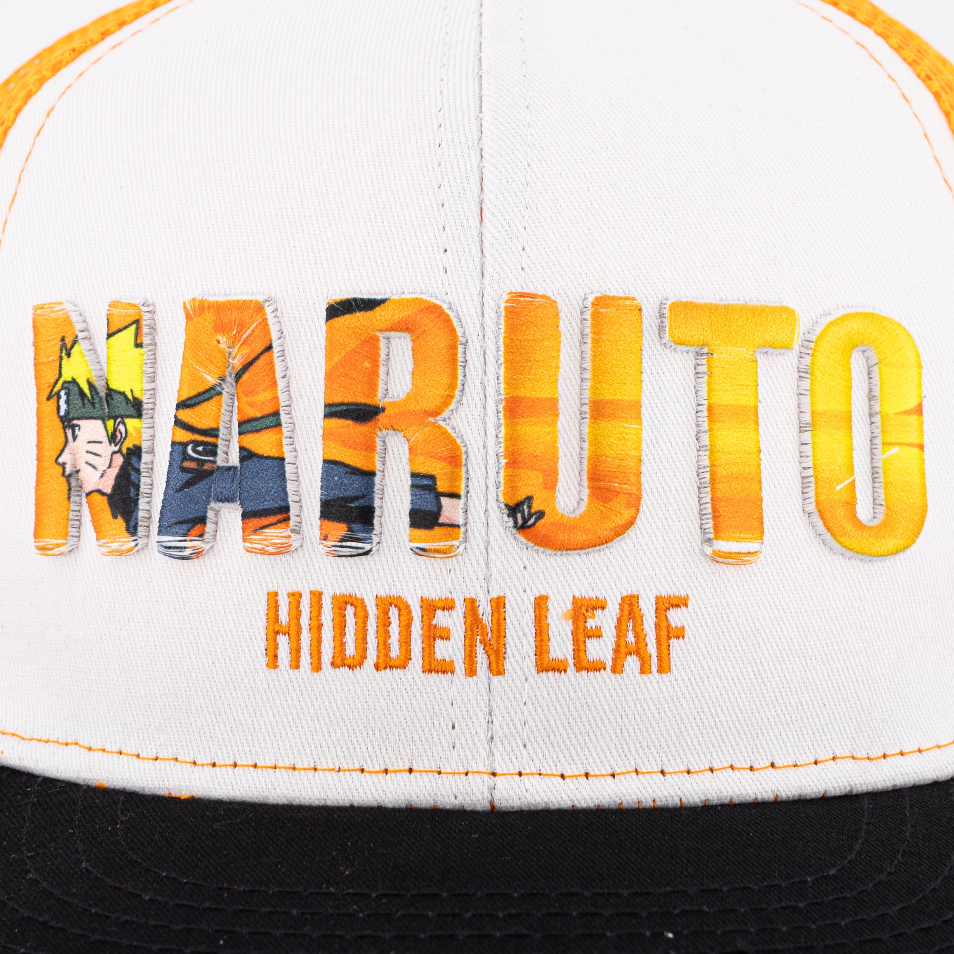 Naruto-Gorra-Visera-Plana-Trucker-Golden-Leaf-Shipuden-ajustable