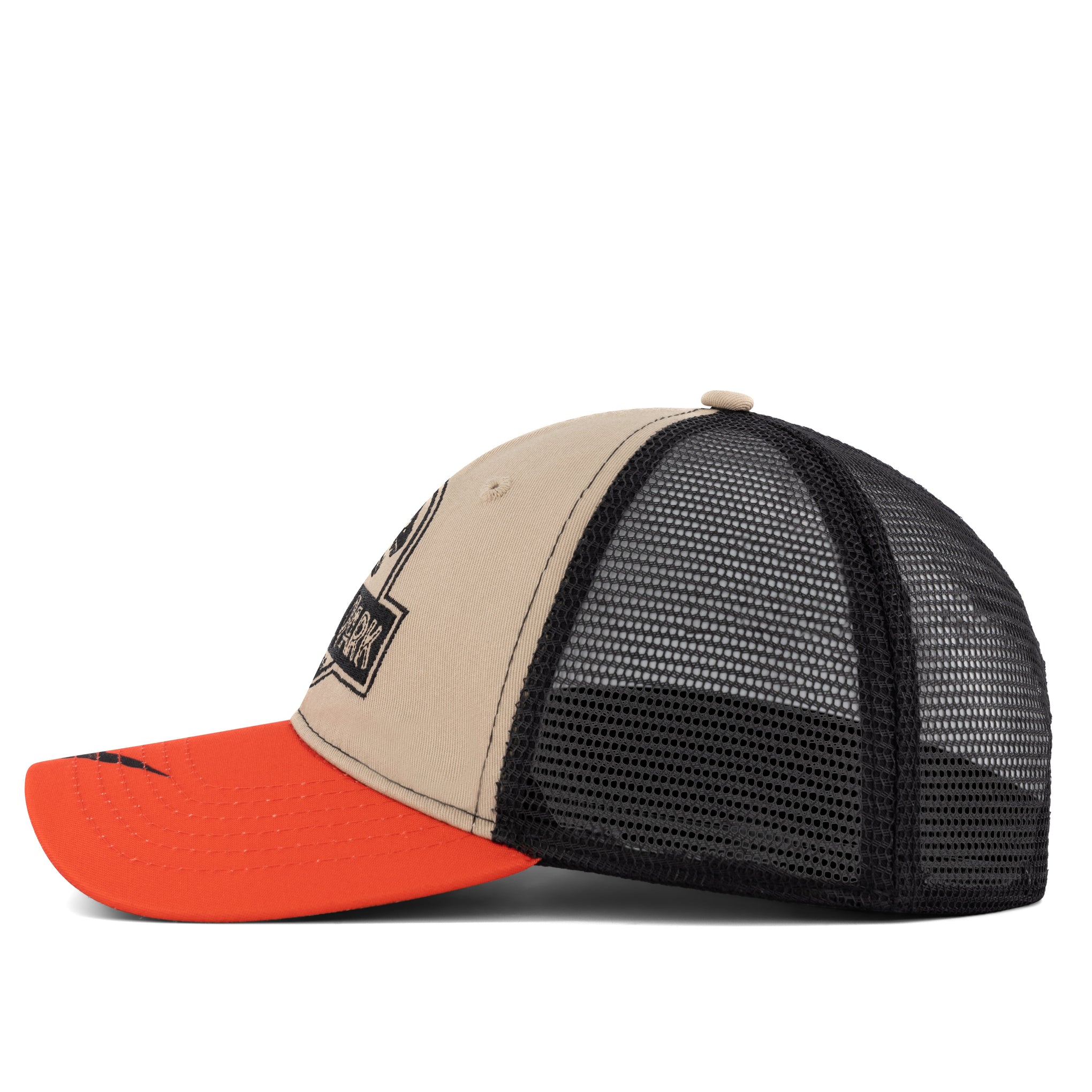 Jurassic-Park-Gorra-Trucker-Logo-Rex-Visera-naranja-Ajustable