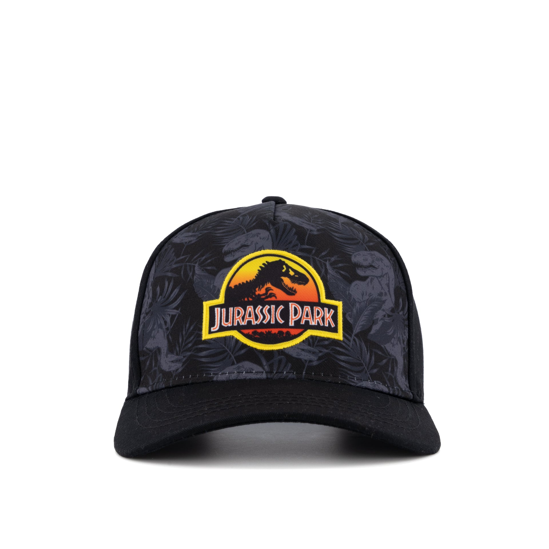 Jurassic-Park-Gorra-con-Parche-Logo-Rex-Foliaje-Ajustable