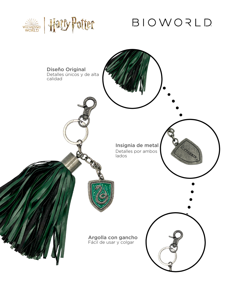 Llavero de moda Harry Potter de Metal Slytherin