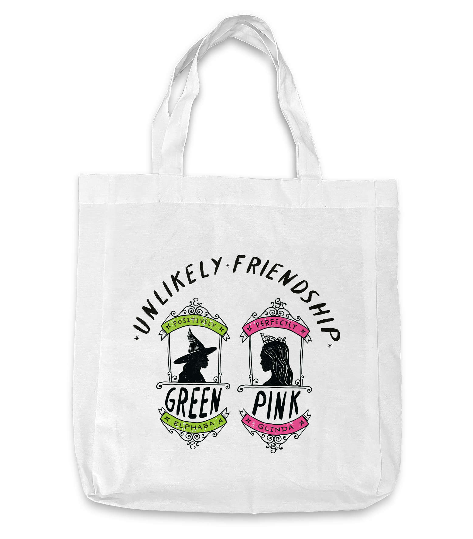 Tote Bag Wicked Green Pink