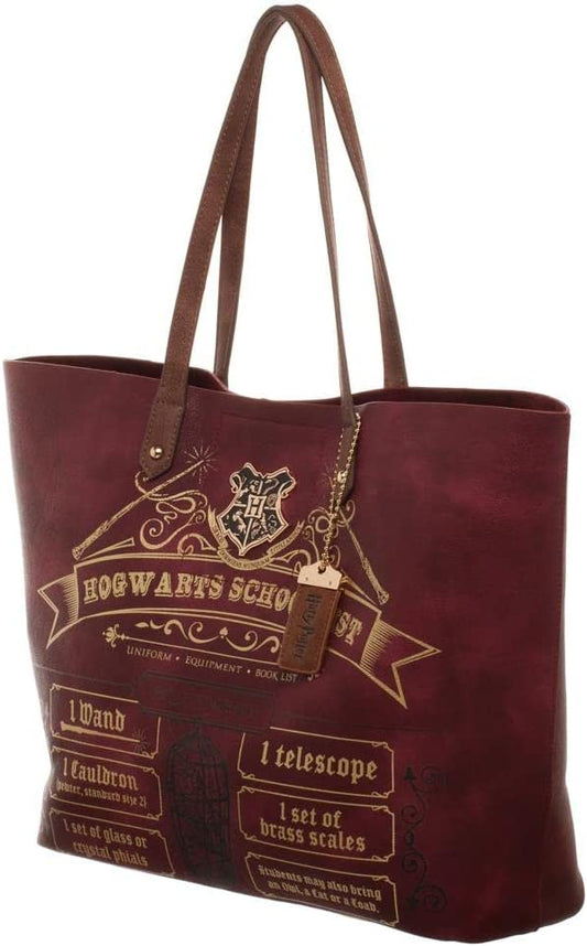 Bolsa de Harry Potter con Diseño de Lista de Útiles Escolares de Hogwarts Imitación Piel