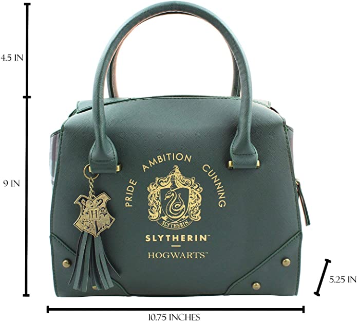 Bolsa Harry Potter Slytherin para mujer color verde efecto piel Hogwarts