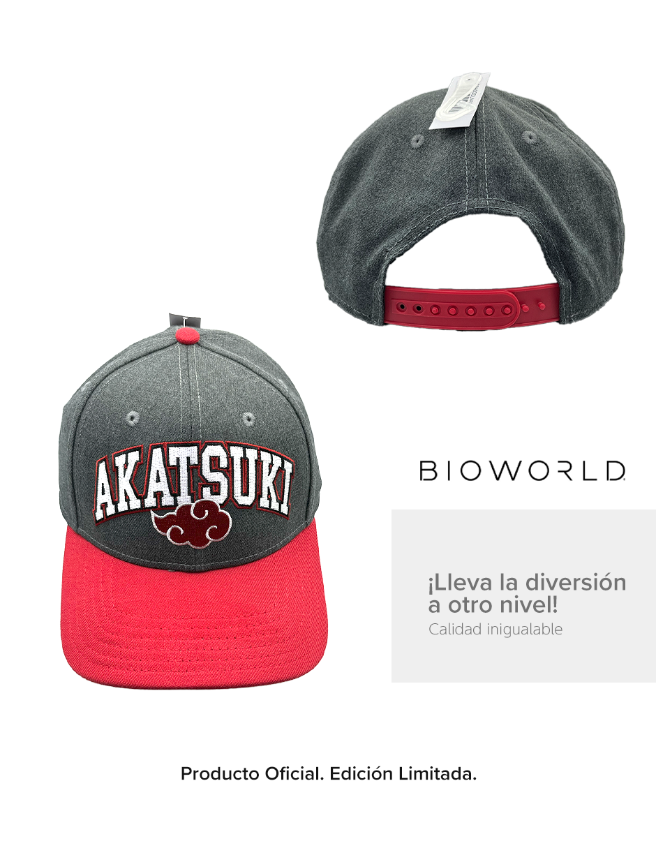 Gorra Curva Naruto Color Gris | Akatsuki para Hombre y Mujer, Estilo Anime