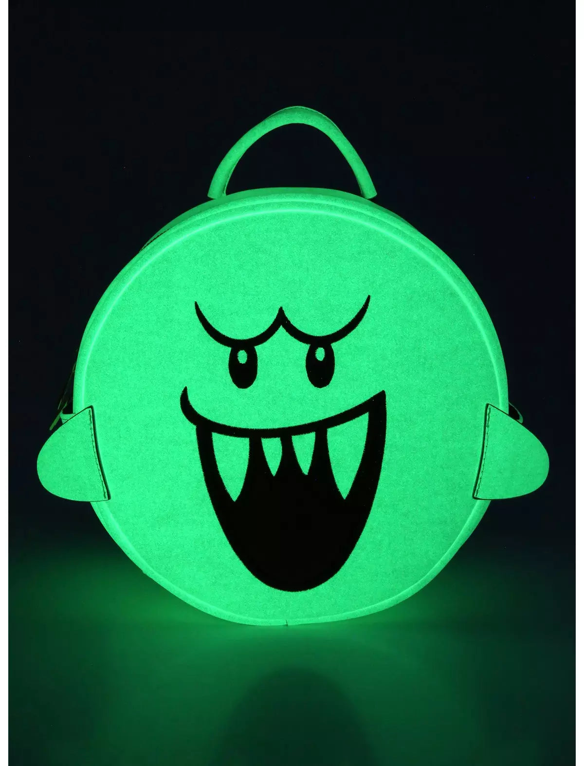 Bioworld Nintendo Super Mario Boo Mini Mochila - Brilla en la Oscuridad, Ajustable, Diseño Oficial Super Mario