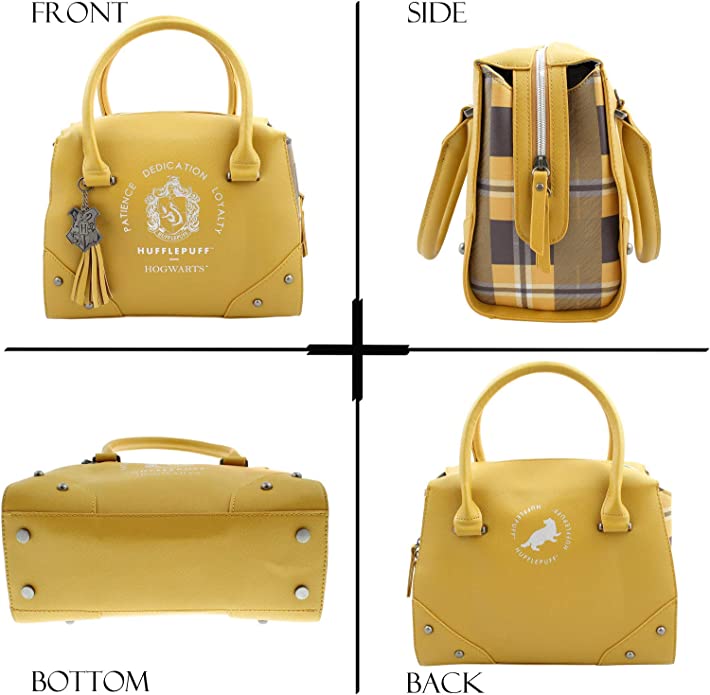 Bolsa Harry Potter Hufflepuff Amarilla para mujer efecto piel