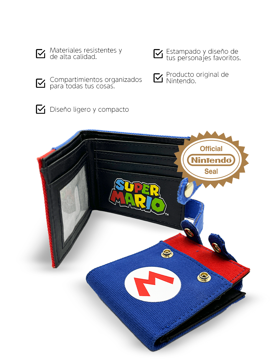 Cartera para hombre Super Mario Bros Logo Overol