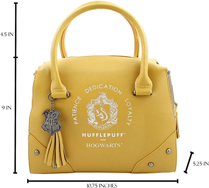 Bolsa Harry Potter Hufflepuff Amarilla para mujer efecto piel