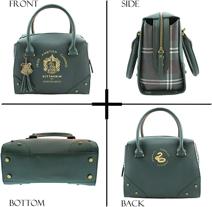 Bolsa Harry Potter Slytherin para mujer color verde efecto piel Hogwarts