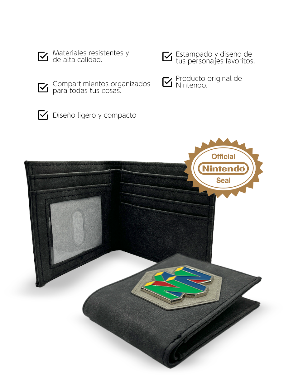 Cartera para hombre Nintendo 64 Logo Retro efecto piel