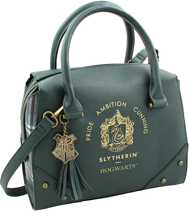 Bolsa Harry Potter Slytherin para mujer color verde efecto piel Hogwarts