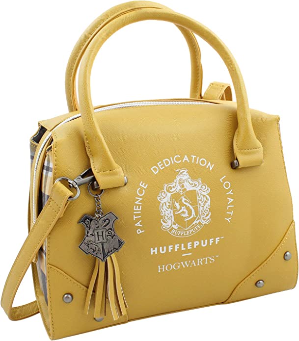 Bolsa Harry Potter Hufflepuff Amarilla para mujer efecto piel