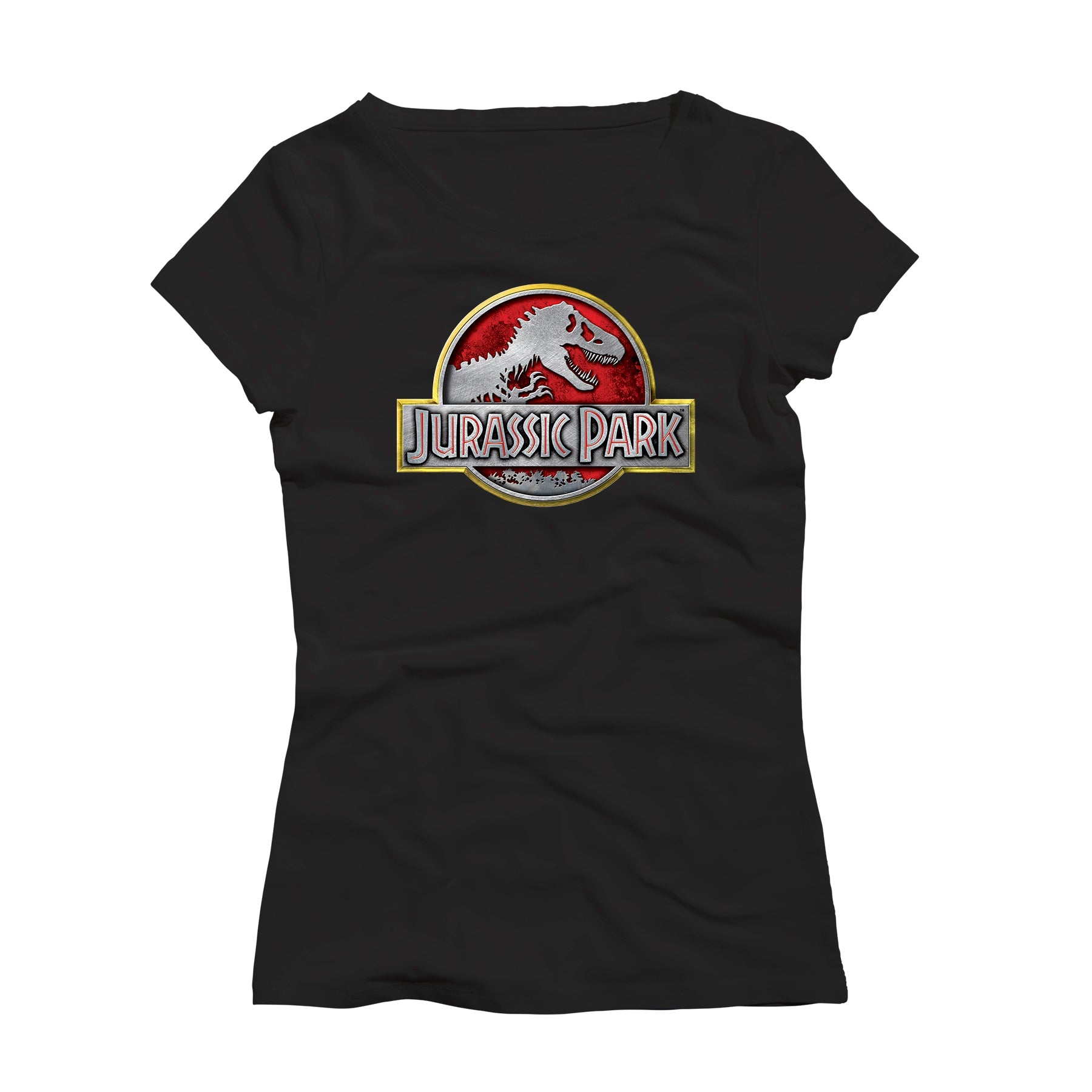 Playera de Mujer Jurassic Park - Logo Metal