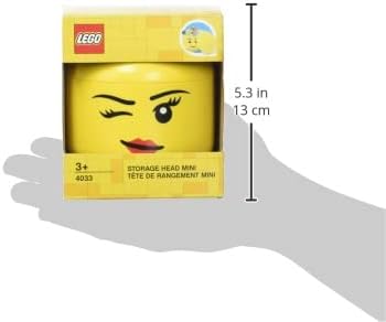 LEGO Storage - Mini Cabeza para Almacenar y Apilar - Diseño Winking Guiño