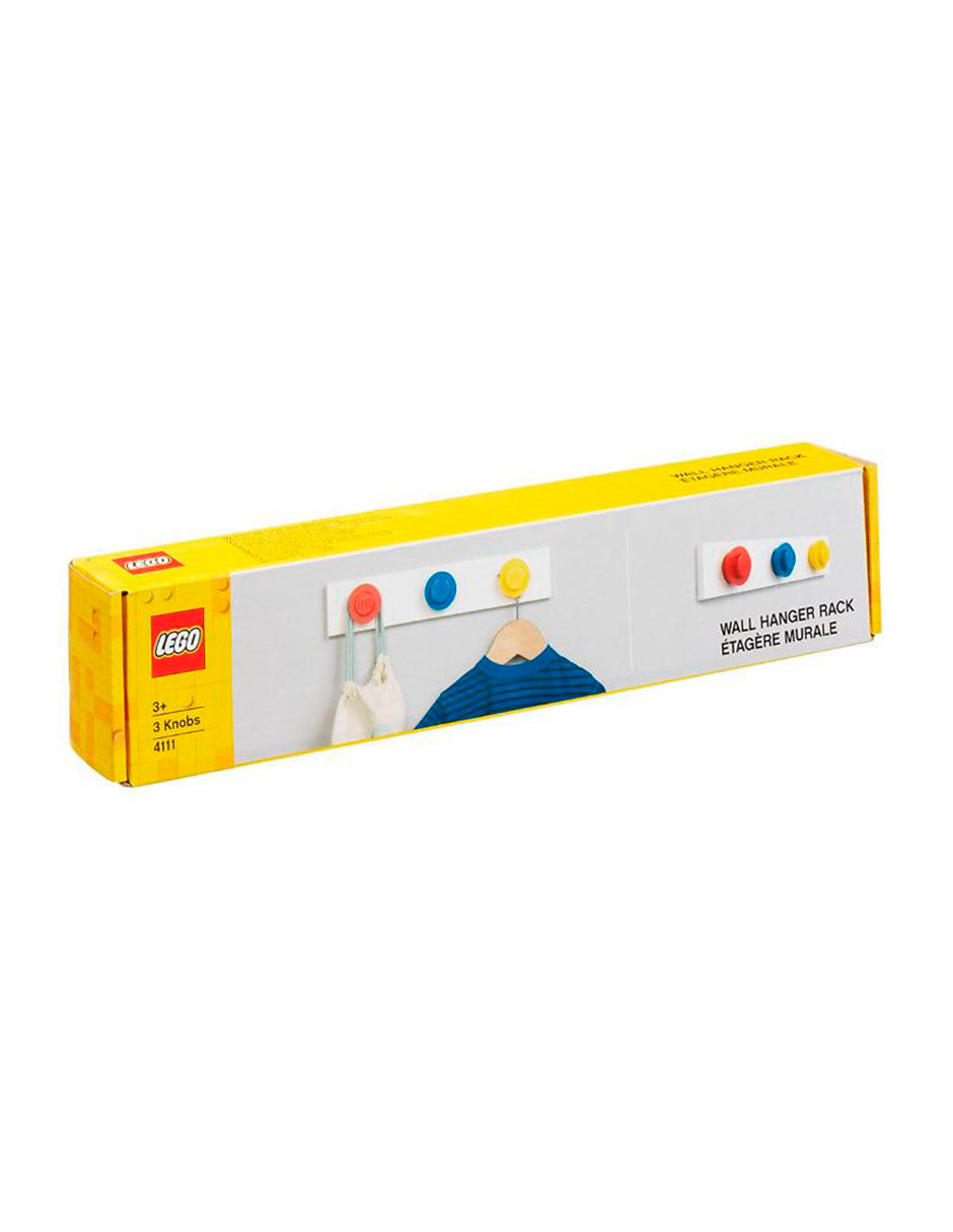 Perchero de Pared LEGO Storage Colores Clasicos (Rojo, Amarillo y Azul)