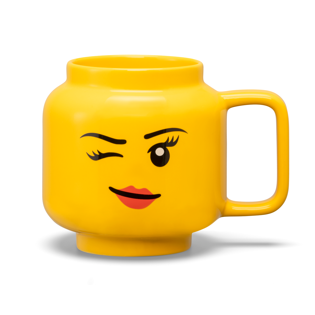 LEGO - Taza de Ceramica Grande Original, Color Amarillo, 530 mL