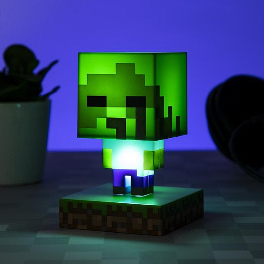 Paladone | Minecraft | Icon Luz de Zombie V2, Producto Oficial