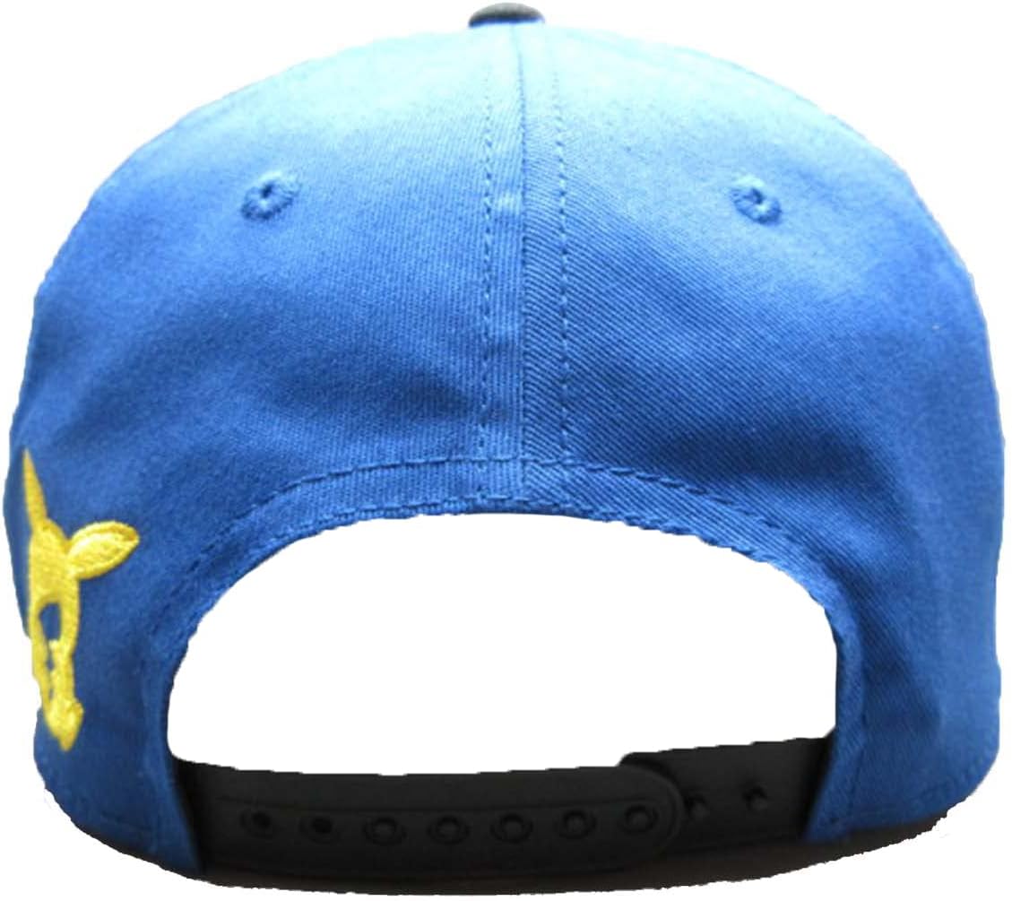 Bioworld Gorra Snapback Pokémon Pikachu con Cola Bordada - Acrílico, Ajustable, Diseño Estructurado, Producto Oficial para Fans