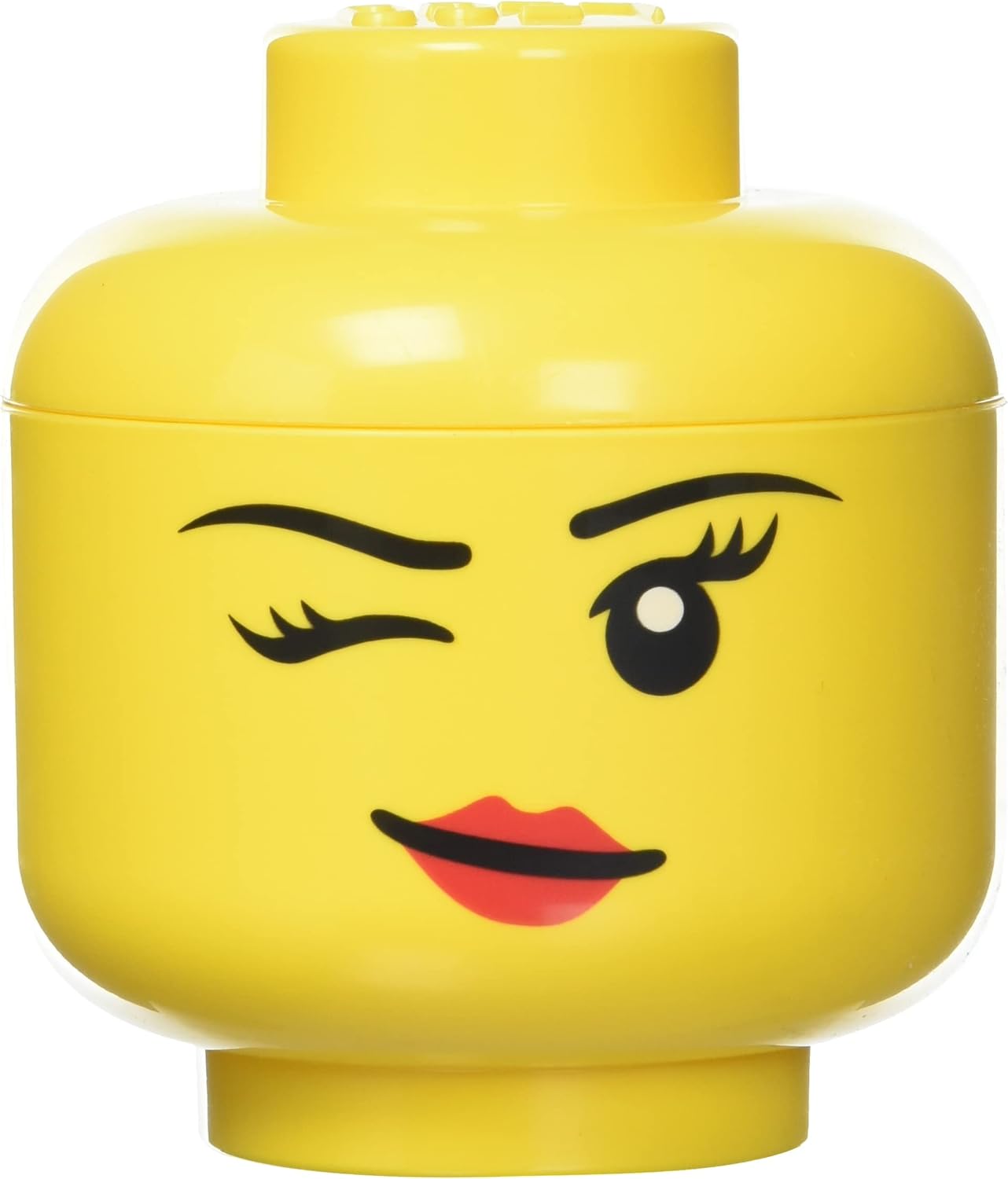 LEGO Storage - Mini Cabeza para Almacenar y Apilar - Diseño Winking Guiño