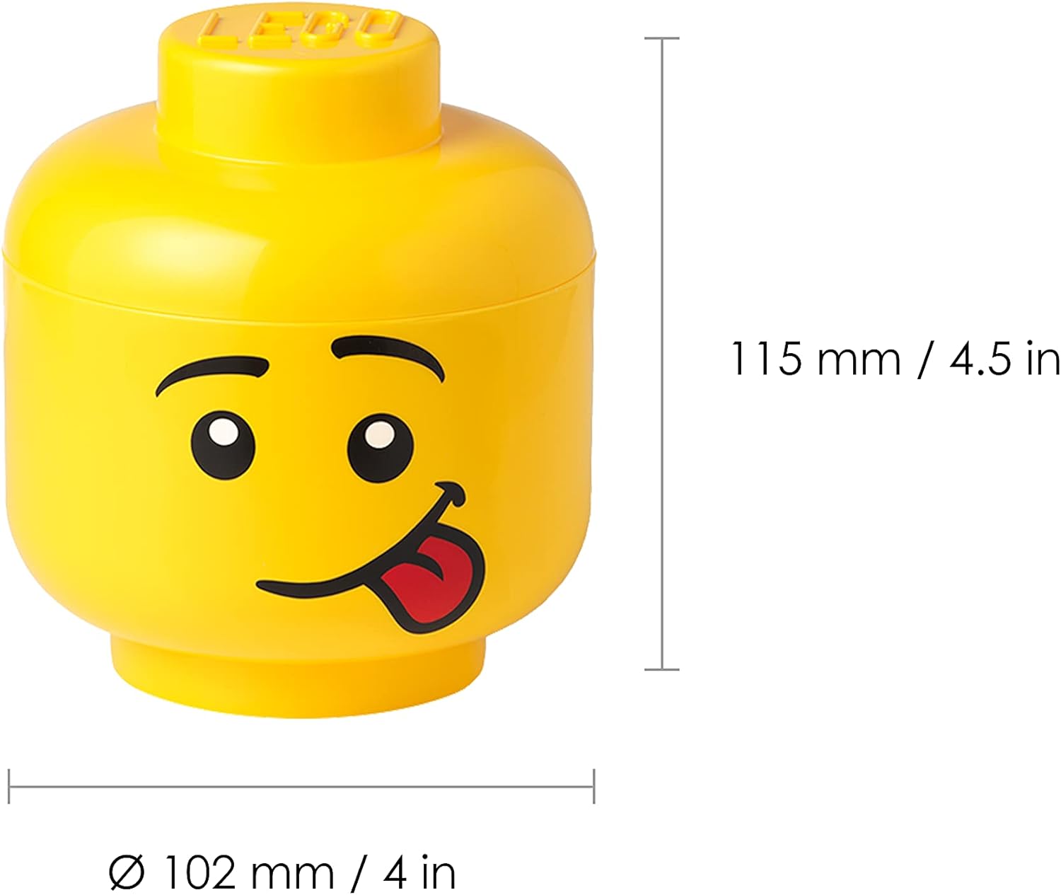 LEGO Storage - Mini Cabeza para Almacenar y Apilar - Diseño Silly Bobo
