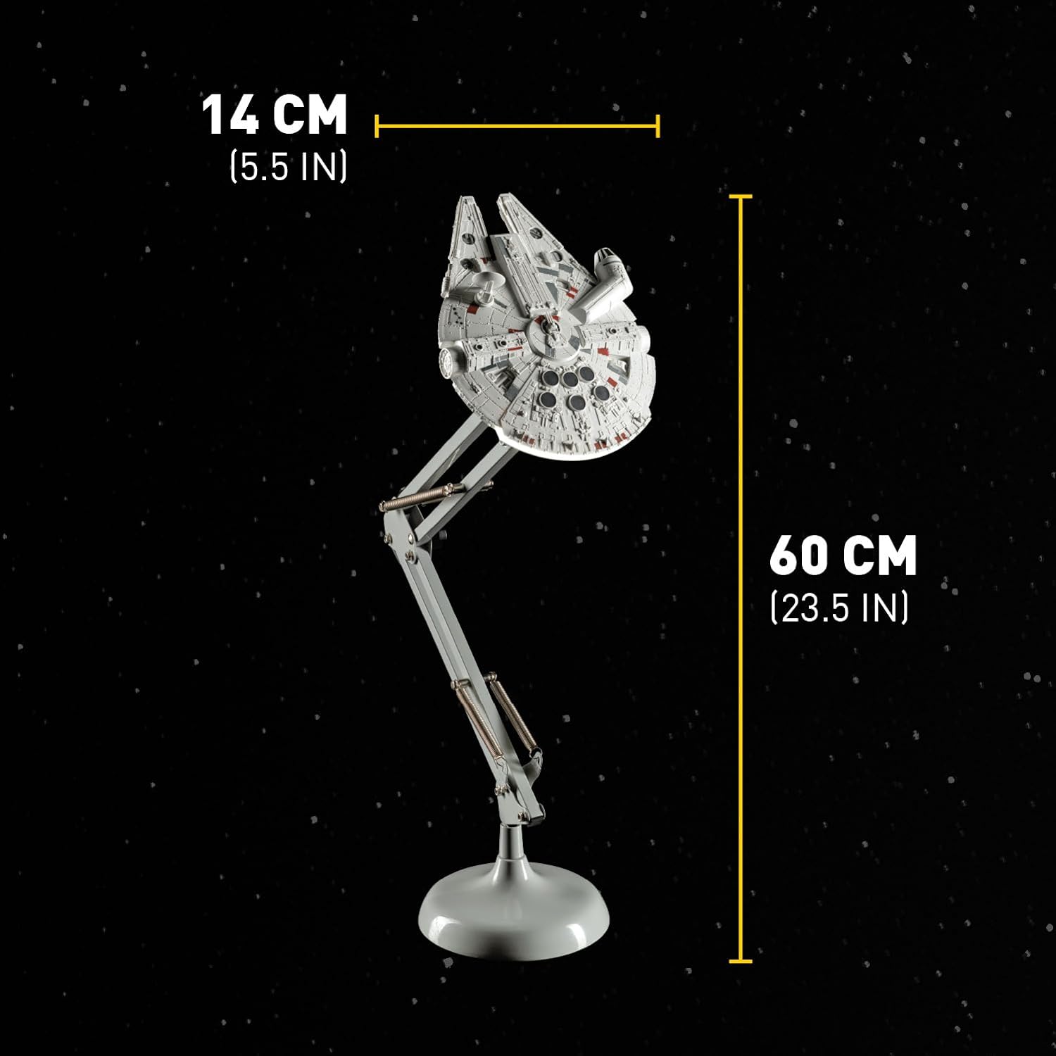 Paladone | Star Wars | Lámpara de Escritorio Posable Millennium Falcon