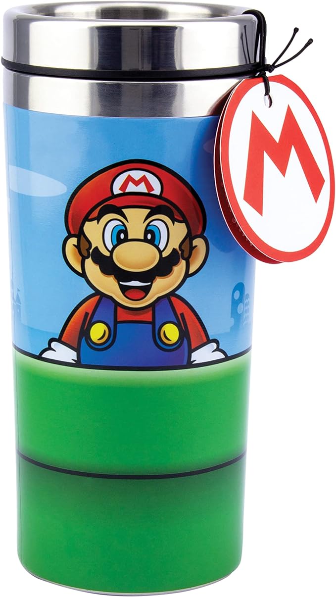 Paladone | Super Mario | Termo de Viaje Warp Pipe, Producto Oficial