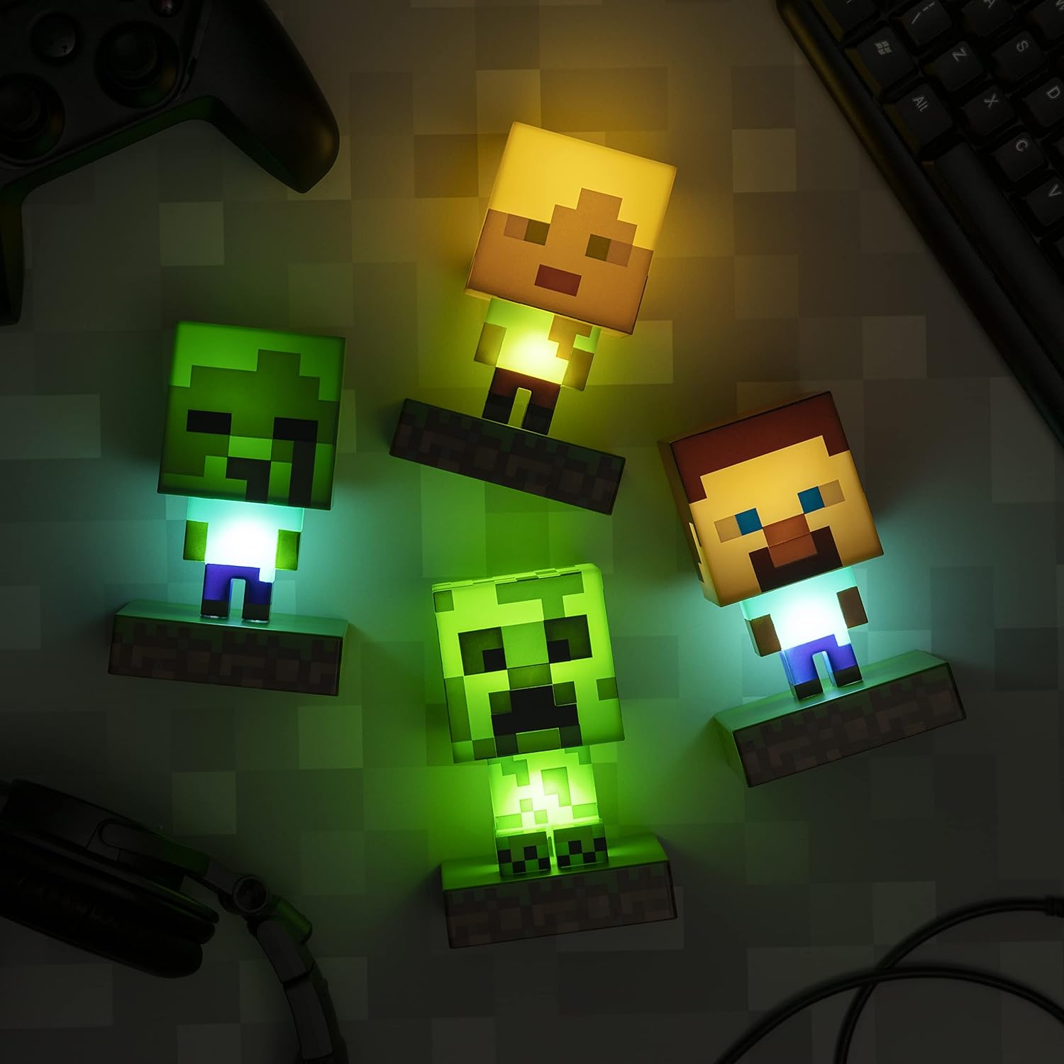 Paladone | Minecraft | Icon Luz de Creeper V2, Producto Oficial