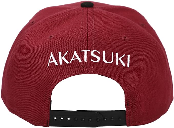 Bioworld Gorra Snapback Naruto Shippuden Akatsuki Cloud - Mezcla de Algodón y Poliéster, Ajustable, Unisex, Producto Oficial