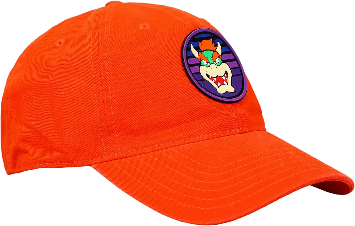 Bioworld Gorra Ajustable Super Mario Bros Bowser Emblem, Naranja, 100% Algodón, Unisex