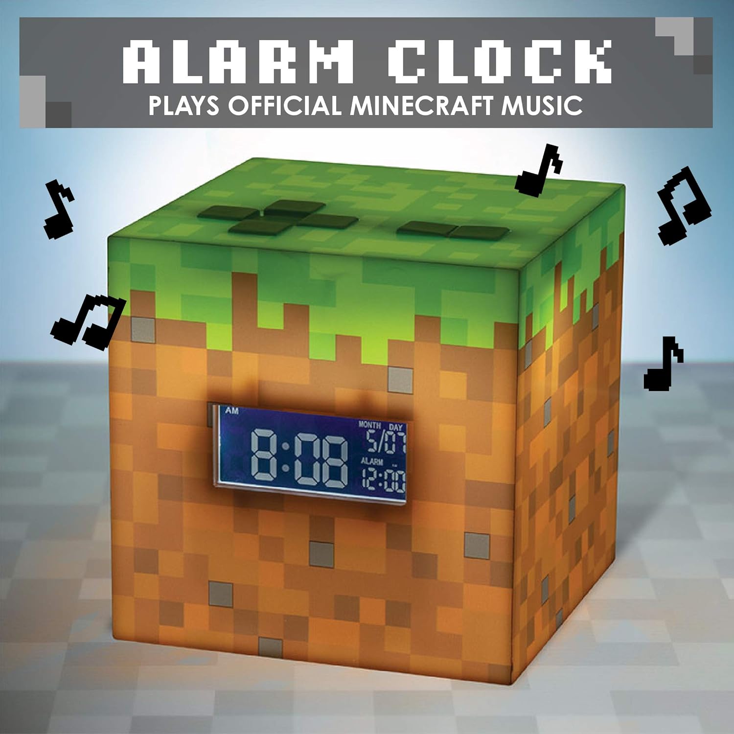 Paladone | Minecraft | Reloj con Alarma Inspirado en Minecraft, Producto Oficial