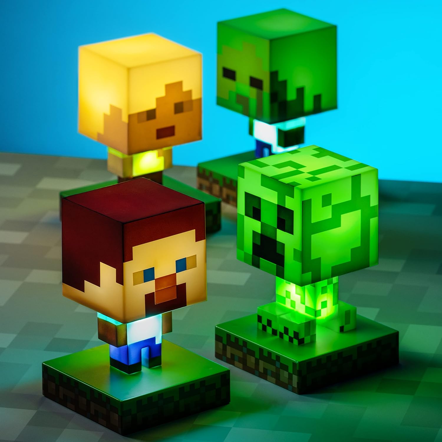 Paladone | Minecraft | Icon Luz de Creeper V2, Producto Oficial