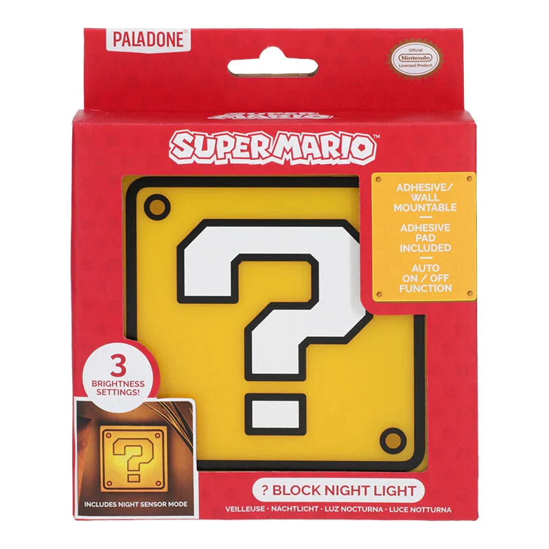 Paladone | Super Mario | Luz de Bloque de Preguntas, Producto Oficial