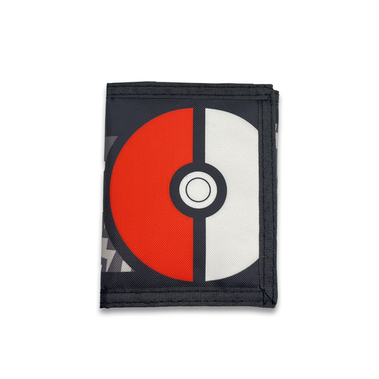 Bioworld - Cartera Trifold Pokémon con Diseño de Pokébola y Pikachu, Cierre de Velcro, Producto Oficial