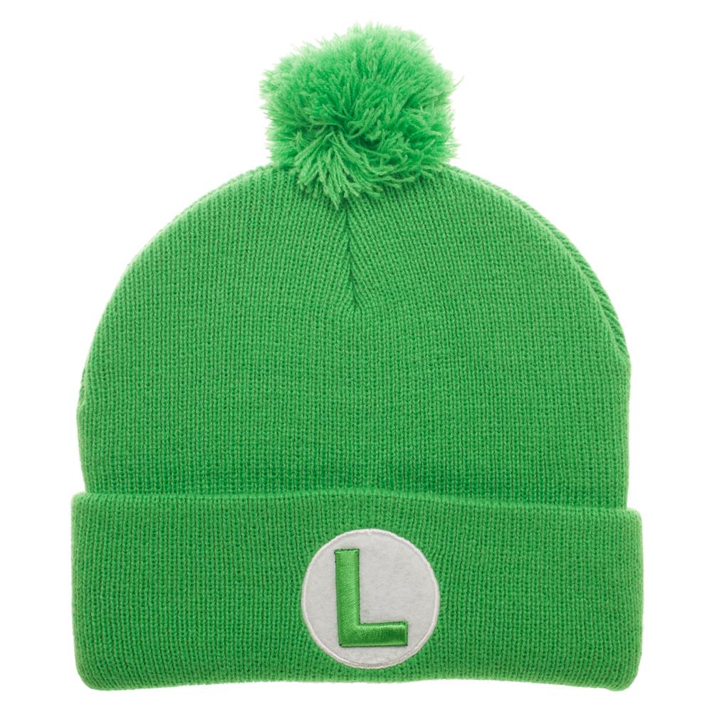 Gorro Luigi Super Mario Bros Nintendo, Beanie para Frío Verde