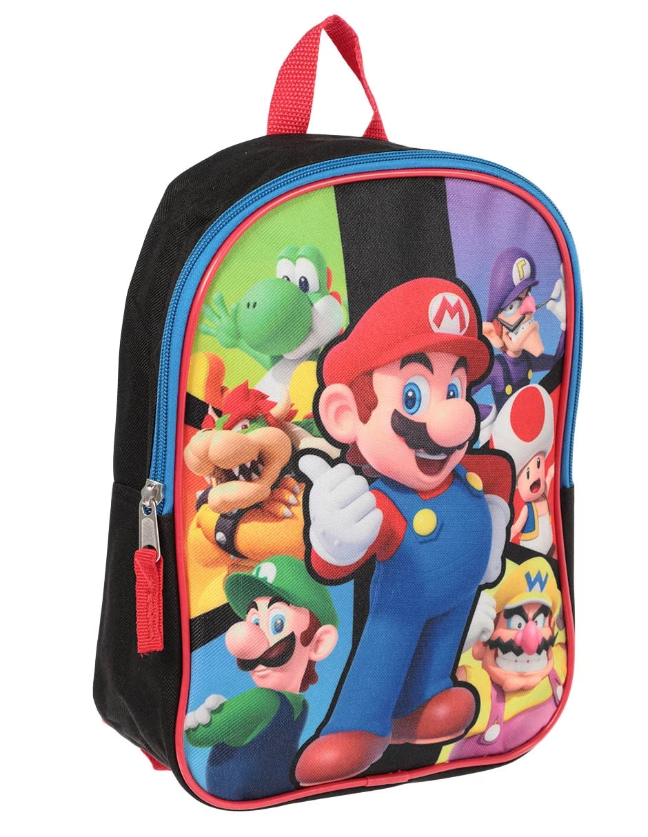 Mochila Pequeña Super Mario Bros Personajes - Colores Vibrantes para Fans de Nintendo