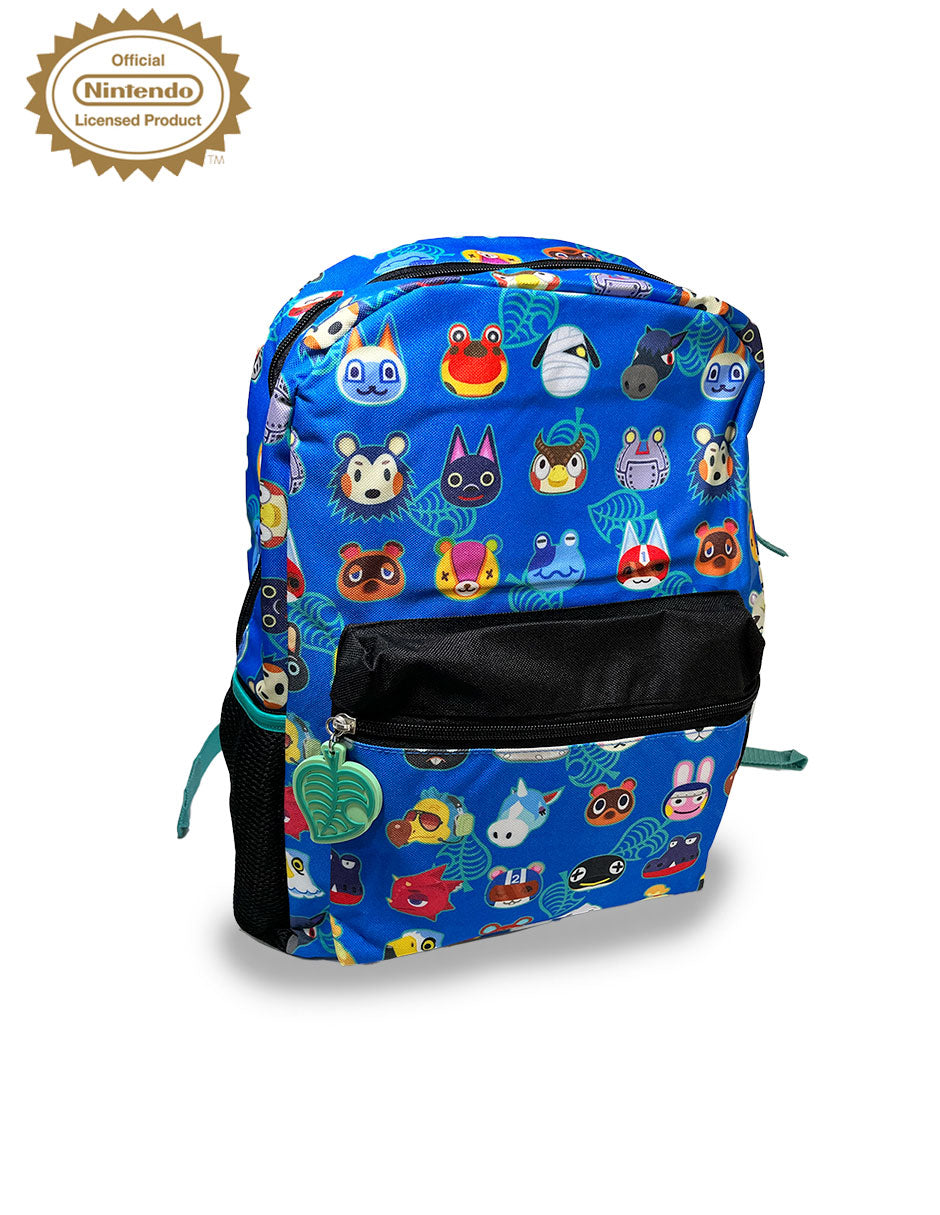 Mochila Escolar Animal Crossing Personajes - Diseño Colorido y Espacioso